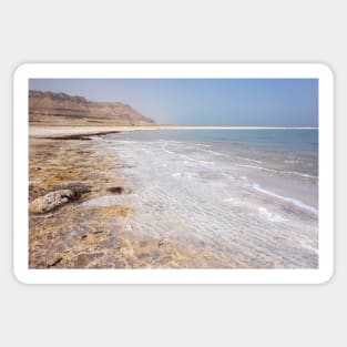 Salt deposits on the shore of the Dead Sea, Israel (C040/6831) Sticker